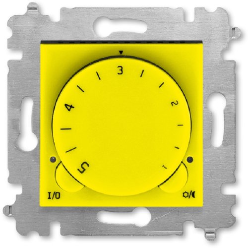 Терморегулятор механический с датчиком без рамки ABB EPJ Levit 0С +45С желтый/дымчатый черный картинка